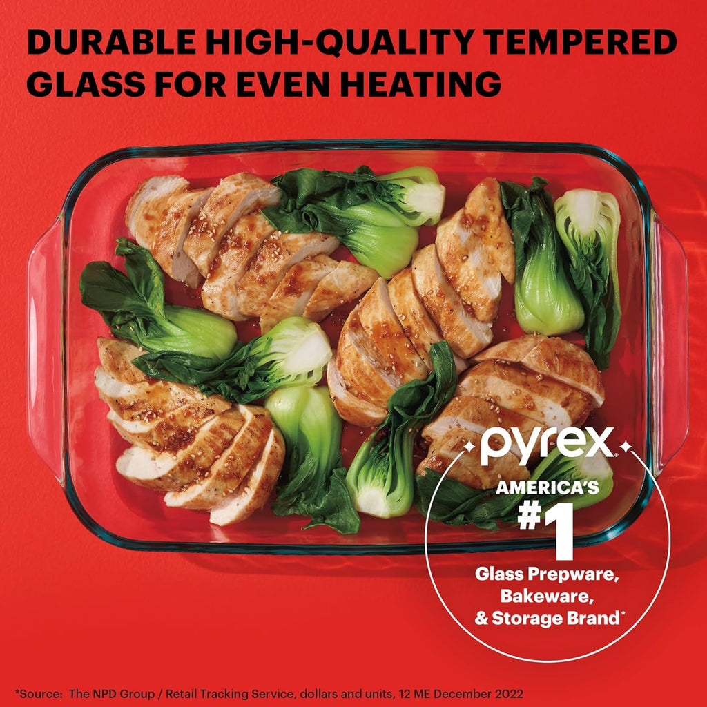 8-Piece Glass Baking Dishes with Lids Bakeware Set P265183