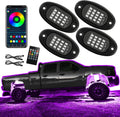 Multicolor Waterproof LED Rock Lights Pack of 2 I646