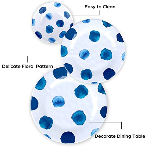 16 Pcs Melamine Dinnerware Set Plates Bowls Cups Unbreakable L3731