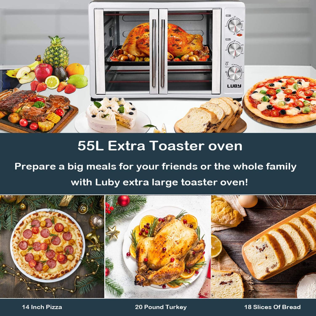 Silver 55L French Door Toaster Oven U759