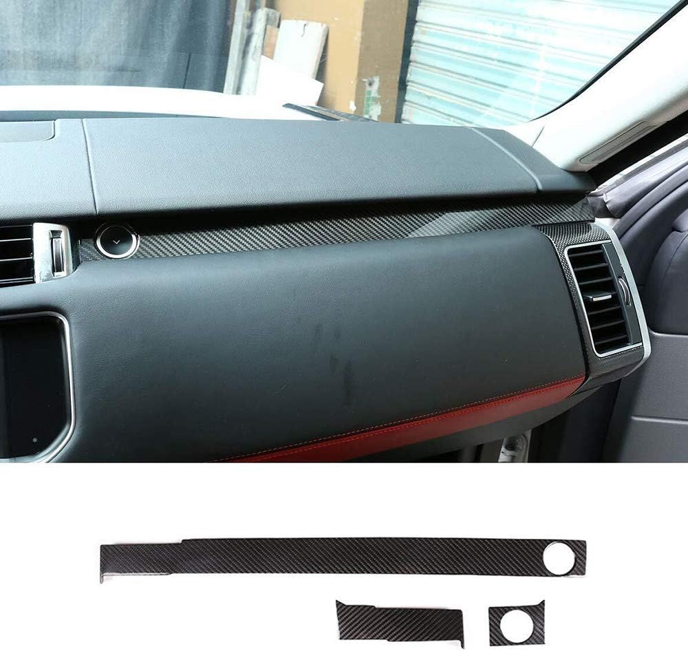 Real Carbon Fiber Center Console Panel Cover Trim 3Pcs P231