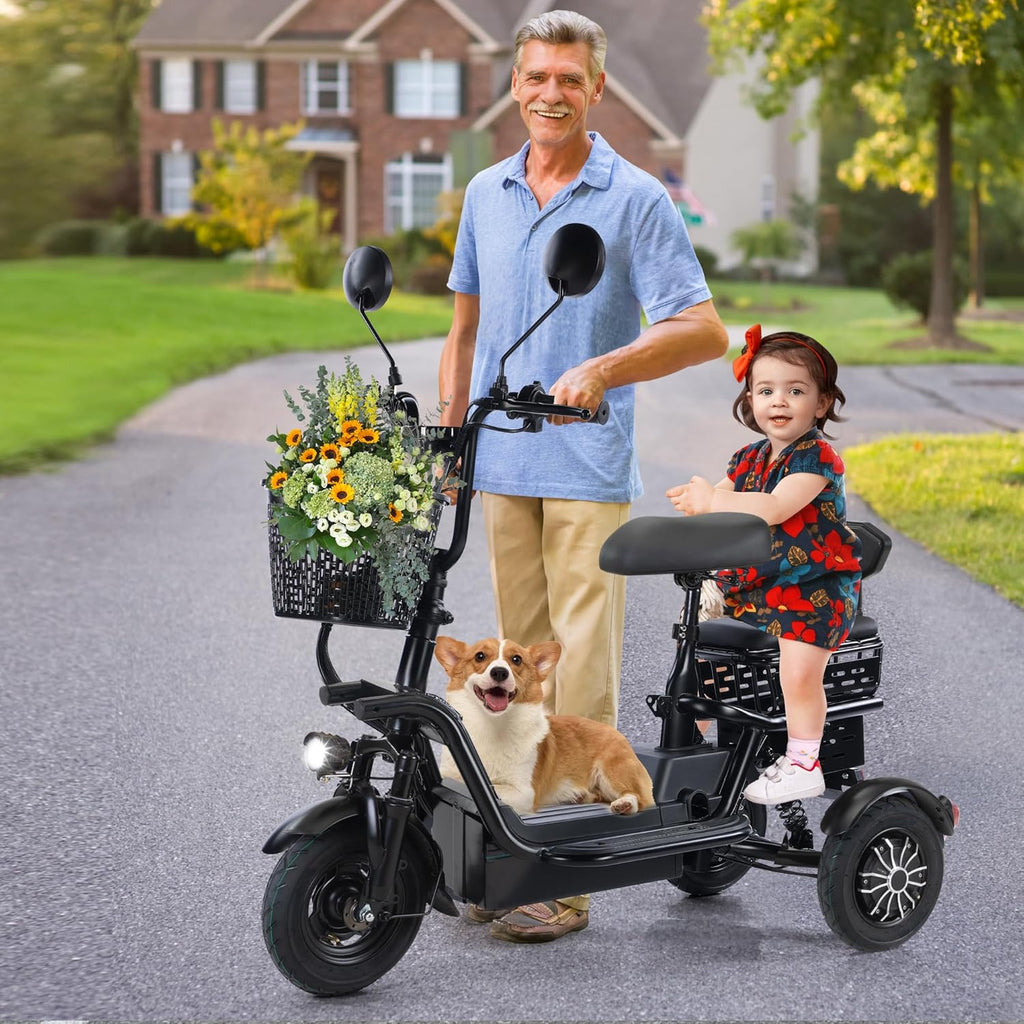 Black 48V 400W 3-Wheel Electric Tricycle G34183