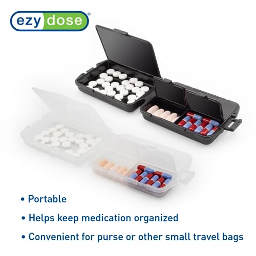 Gray Magnetic Pill Case with 7 Compartments Z545504
