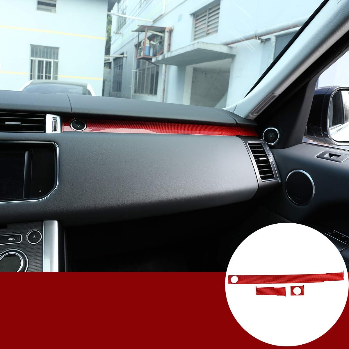 Real Carbon Fiber Center Console Panel Cover Trim 3Pcs P231