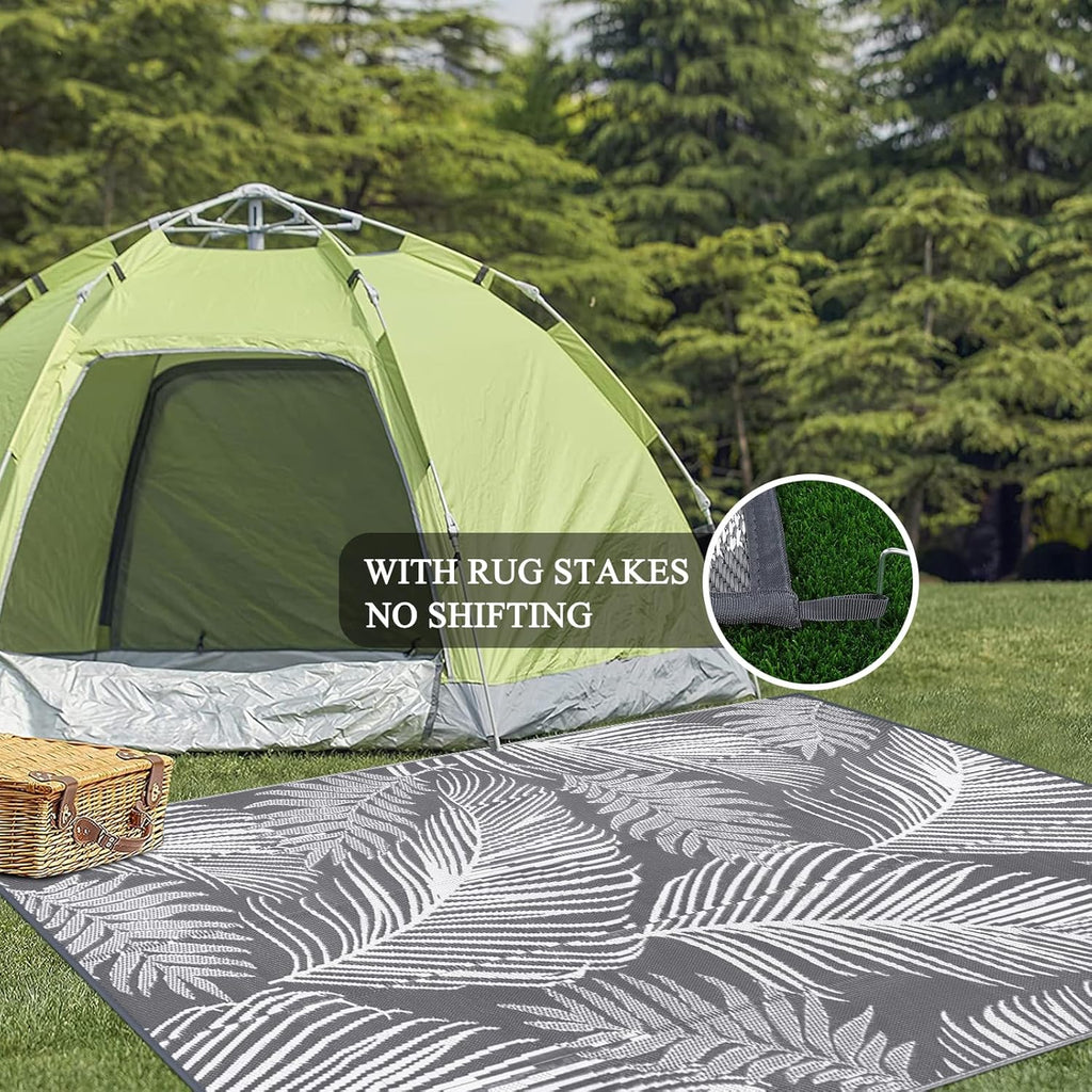 6'x9' Waterproof Reversible Outdoor Plastic Straw Rug I42263