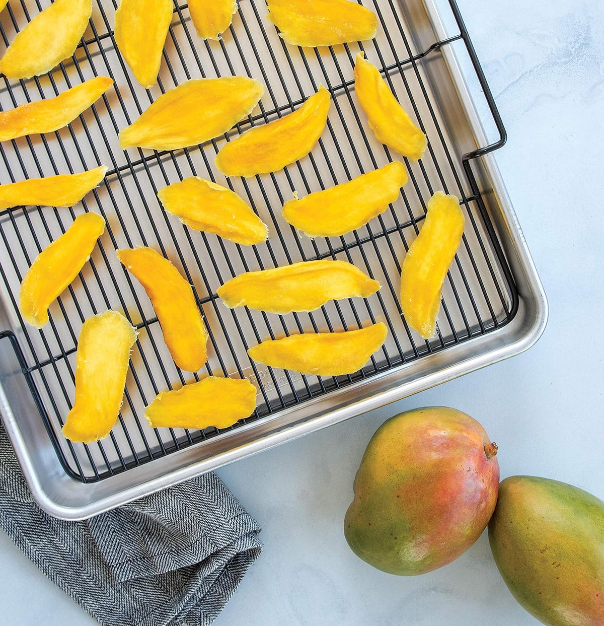 Extra Large Oven Crisping Baking Tray with Rack, Silver H85071