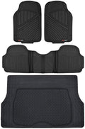 All Weather Rubber Car Floor Mats with Cargo Liner Full Set U51158