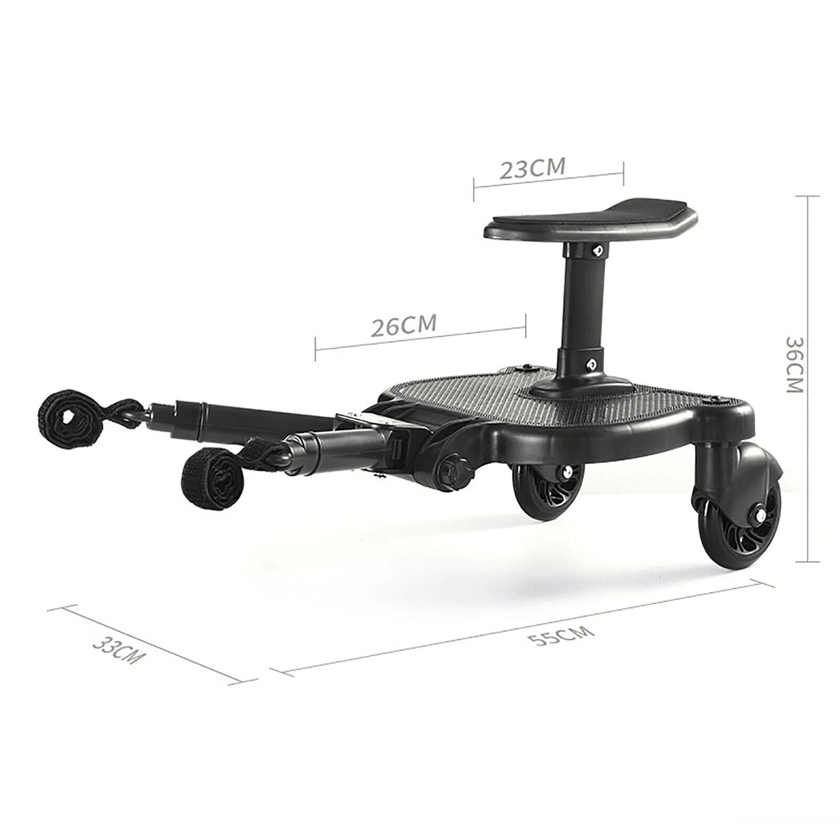 2-in-1 Stroller Ride Board with Detachable Seat and Standing Platform T28763
