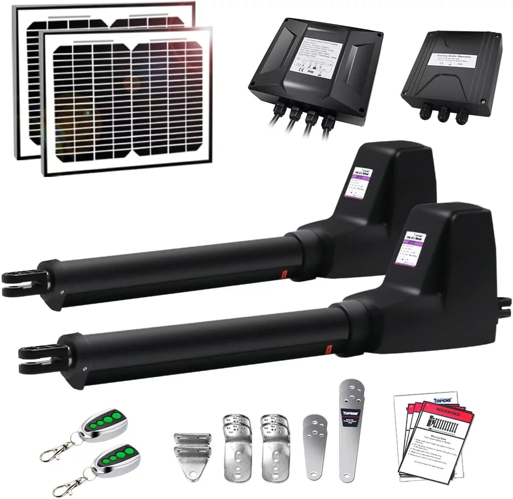 Solar Dual Swing Gate Opener Heavy Duty Automatic Gate Motor S45321