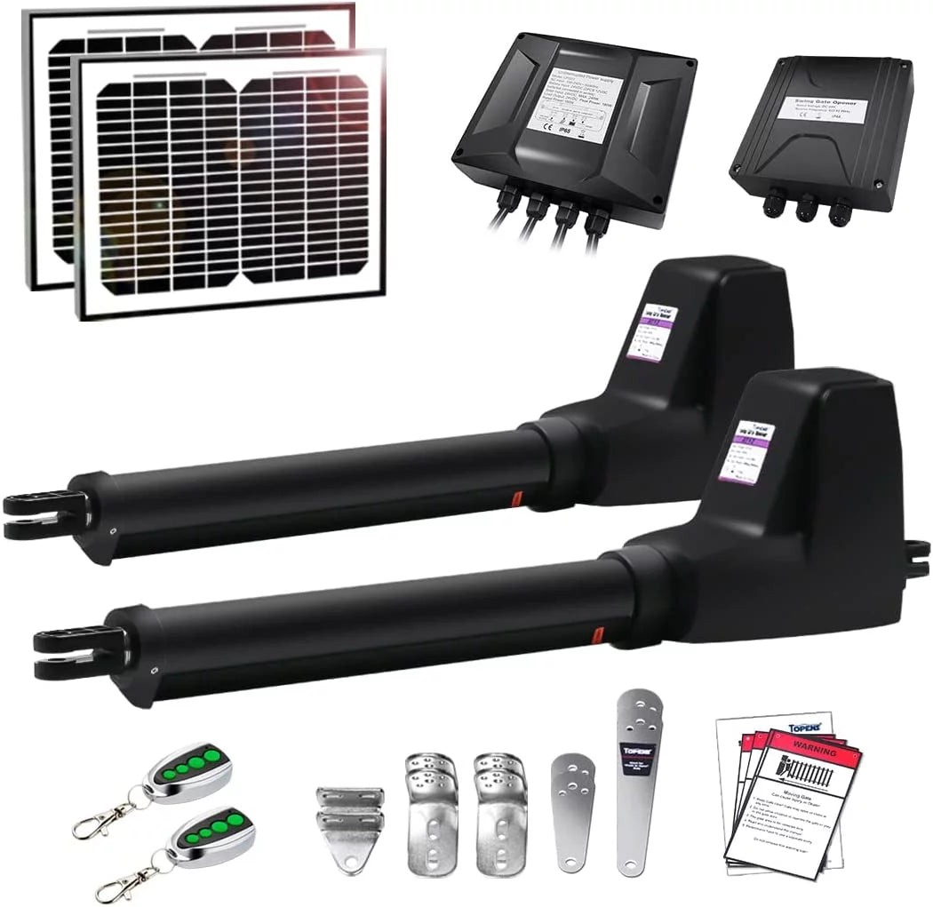 Solar Dual Swing Gate Opener Heavy Duty Automatic Gate Motor S45321