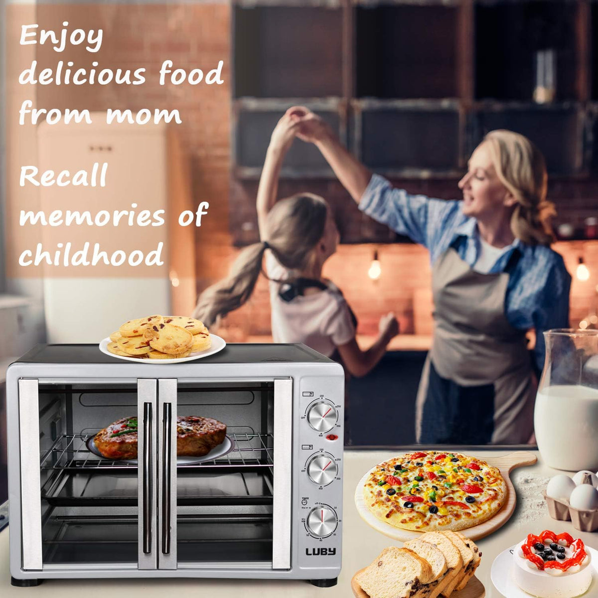 Silver 55L French Door Toaster Oven U759