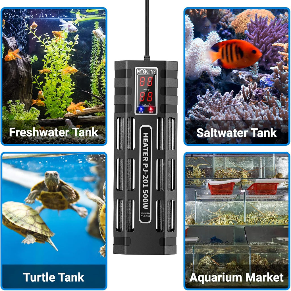 200W/300W/500W Submersible Aquarium Heater V6711