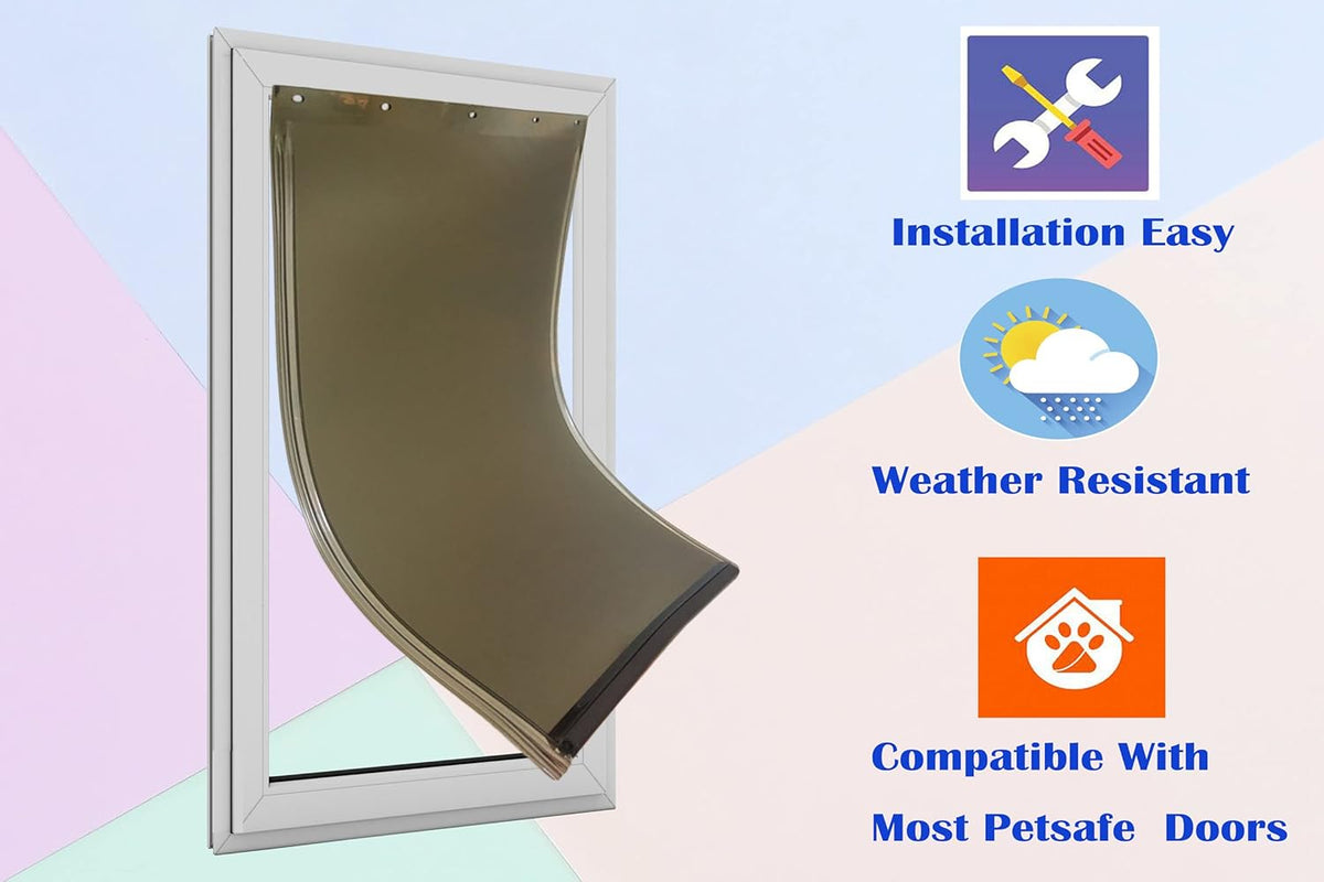 Large Dog Door Replacement Flap, Weather Resistant, 10 1/8" x 16 7/8" D559