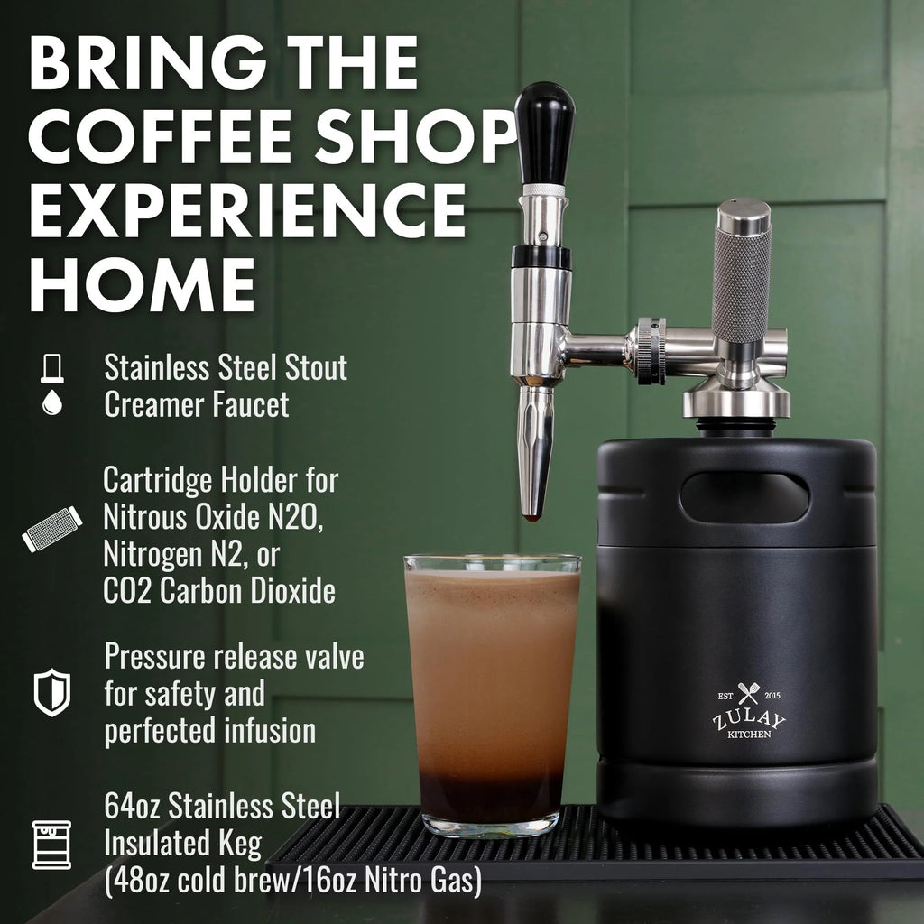 1 Gallon Cold Brew Coffee Maker with Thick Glass, Stainless Steel Mesh Filter and Spigot B519117