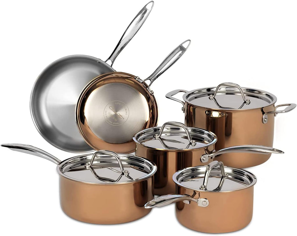 11pc Stainless Steel Cookware Set O45671