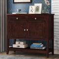 Espresso Wood Buffet Sideboard Storage Cabinet with Drawers G514556