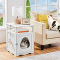 Box Furniture with Open Shelf Cat Litter Box F395