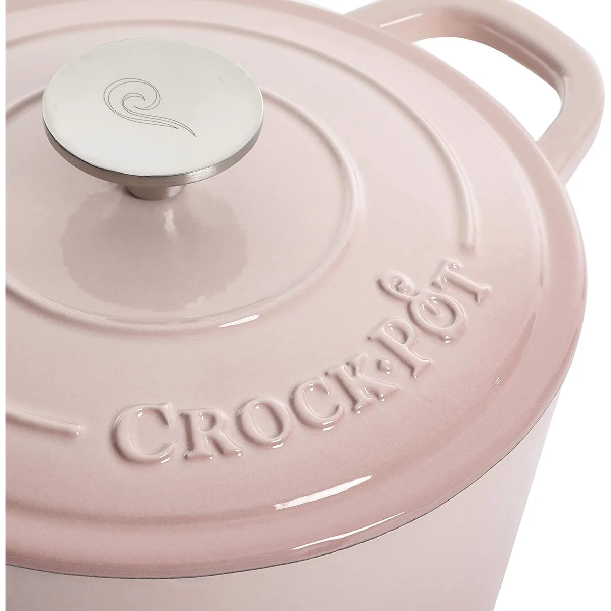Blush Pink 5 Quart Enamel Cast Iron Dutch Oven D3795