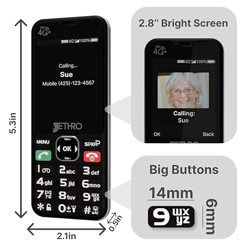 4G Unlocked Senior Cell Phone with Charging Dock L277