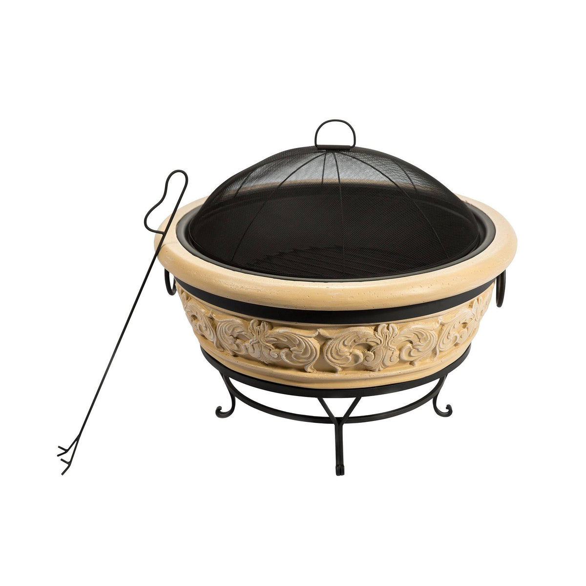 27 inch Round Wood Burning Fire Pit L90375