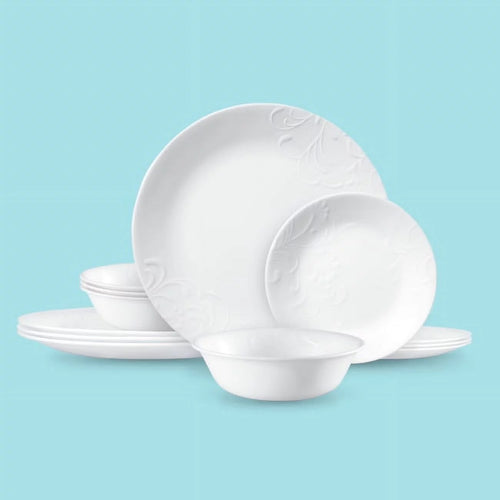 12 Piece White Dinnerware Set S261
