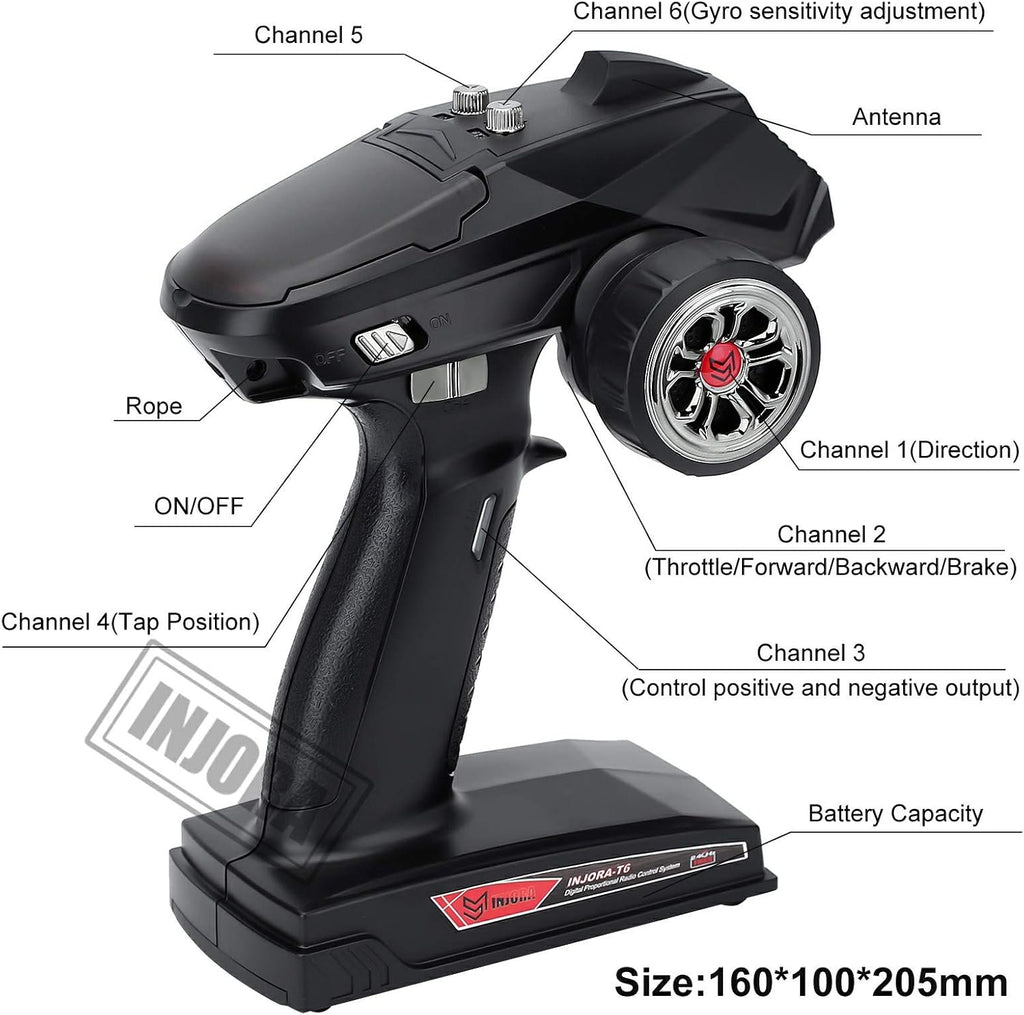 2.4GHz 6CH RC Transmitter and Receiver with Gyro C6361