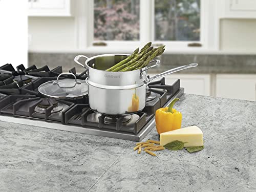 3-Piece 3-Quart Brushed Stainless Steamer Set E686288