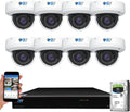 16 Channel 4K PoE IP Security Camera System with 8 Dome Cameras U5490