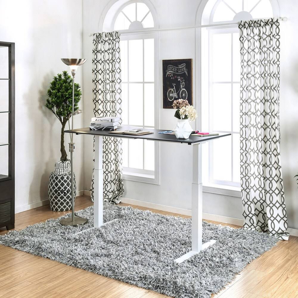 Height Adjustable Desk with USB Power Outlet Grey L844941