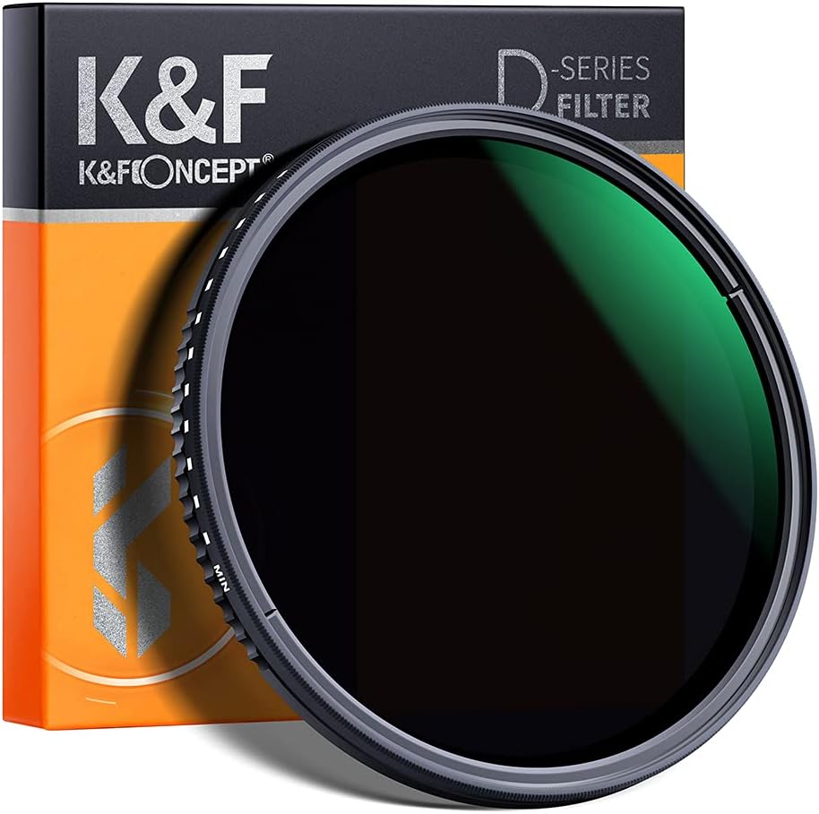 77mm Variable Neutral Density Filter ND8-ND2000 Adjustable ND Filter with Multi-Layer Coatings L811