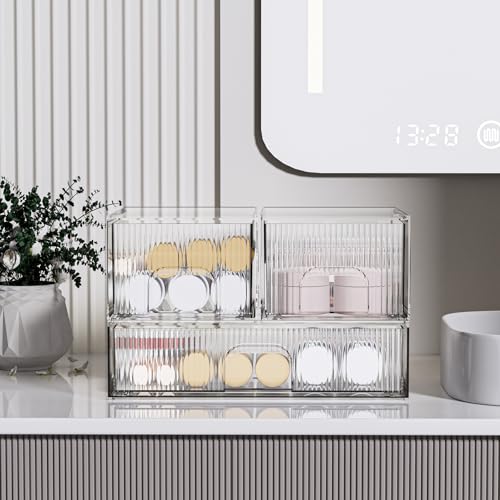3 Pack Clear Acrylic Drawer Cosmetic Organizer N94085