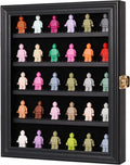 Black Wall Mount Display Case with UV Protected Lockable Removable Shelves J7519