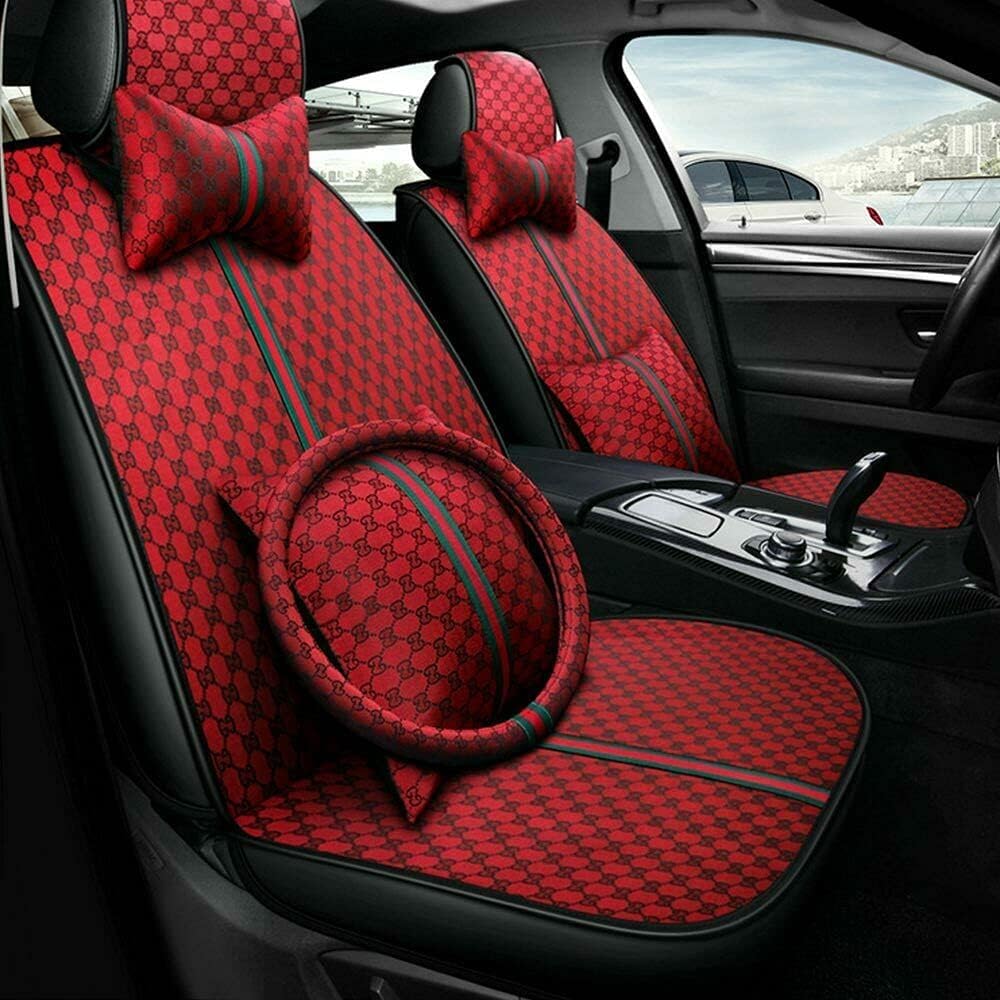 Faux Leather Car Seat Covers Full Set J79504