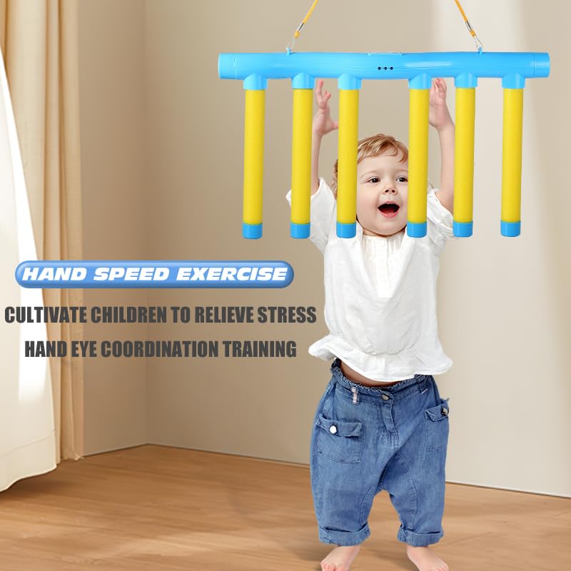 Blue Adjustable Speed Catching Sticks Game J9380