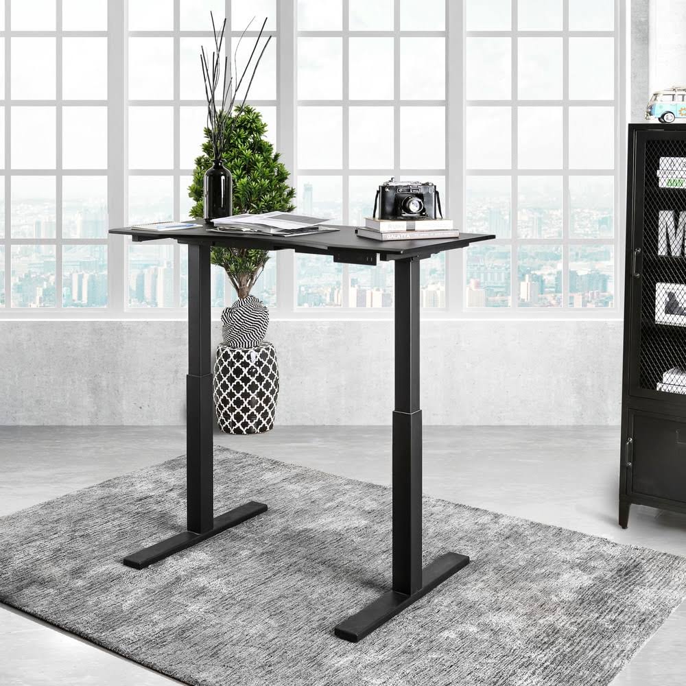 Height Adjustable Desk with USB Power Outlet Grey L844941