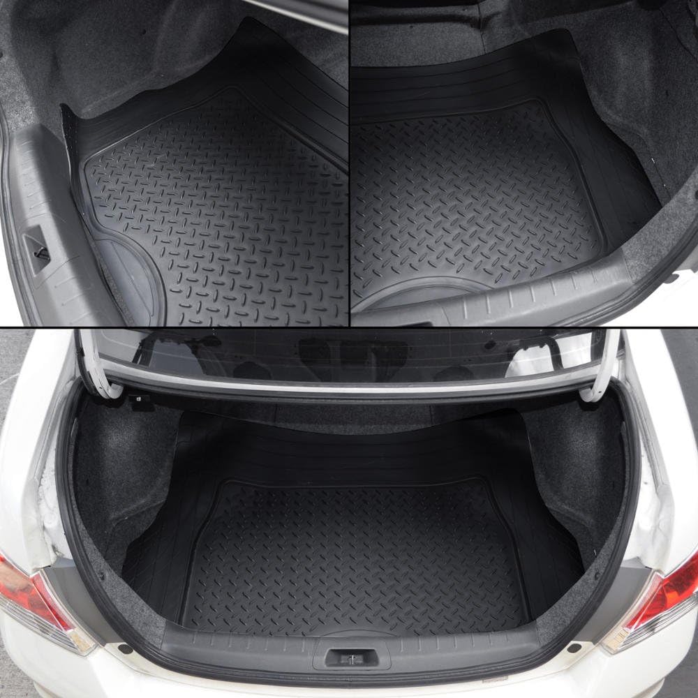 All Weather Rubber Car Floor Mats with Cargo Liner Full Set U51158