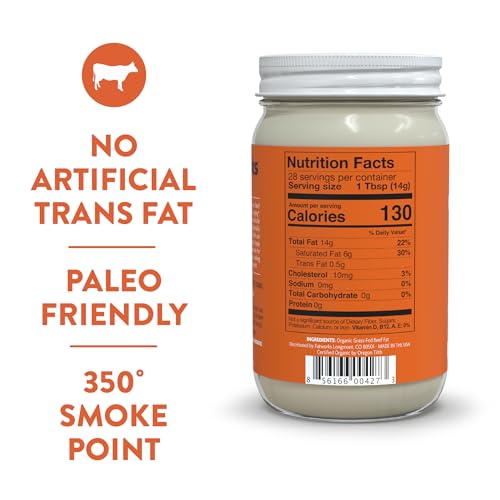 Organic Grass-Fed Beef Tallow, 14 oz I498832
