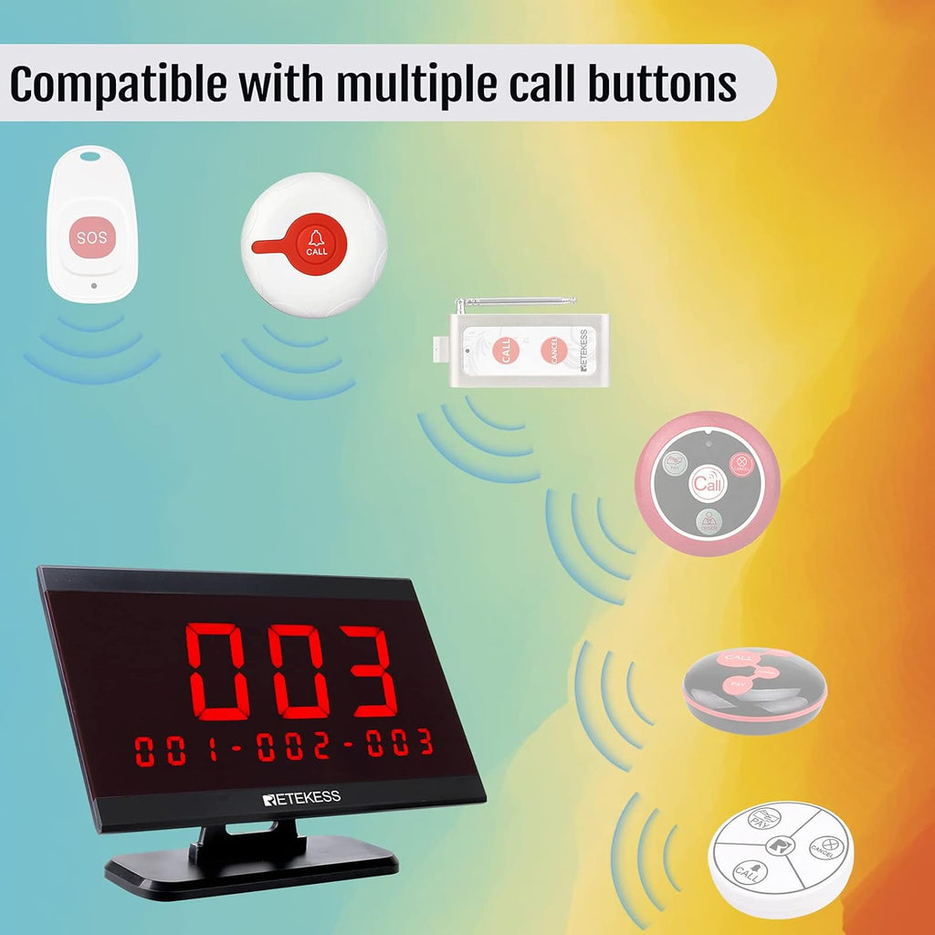 Caregiver Pager, Nurse Alert System, 10 Waterproof Lanyard Pagers X108
