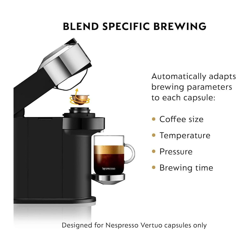 Compact Coffee and Espresso Machine (Pure Chrome) with Sample Pack I98435