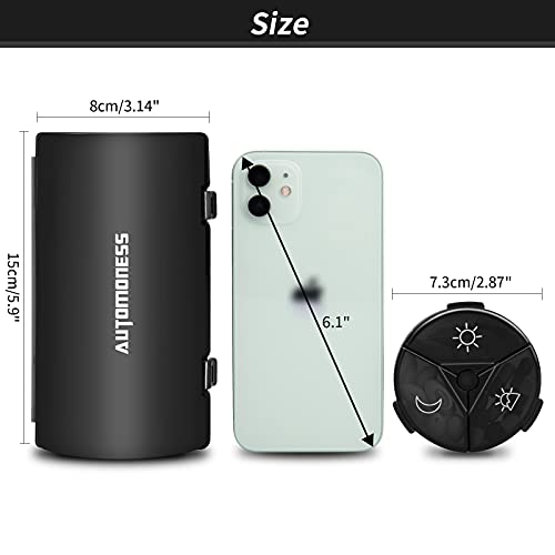 Black Weekly Pill Organizer 3 Times a Day O7098