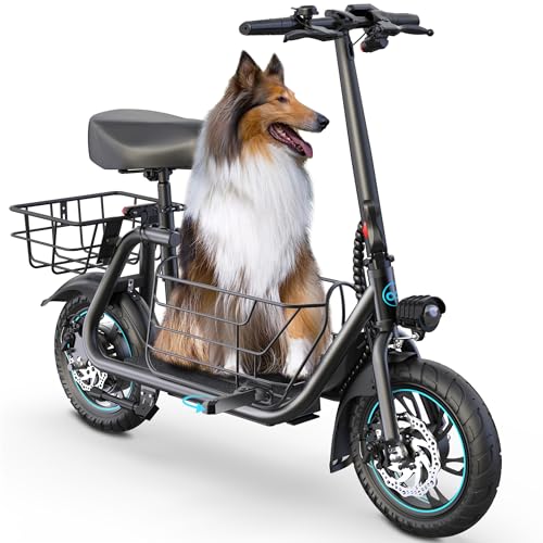 550W 18.6MPH 20 Miles Range Electric Scooter with Seat and Storage Basket Z630