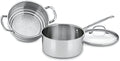 3-Piece 3-Quart Brushed Stainless Steamer Set E686288