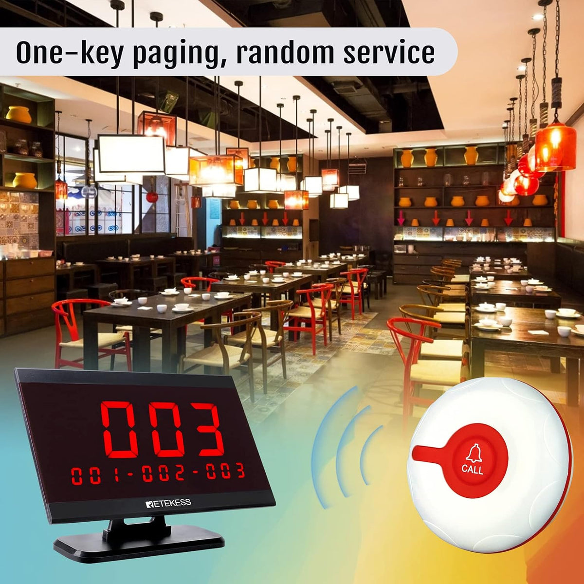 Caregiver Pager, Nurse Alert System, 10 Waterproof Lanyard Pagers X108