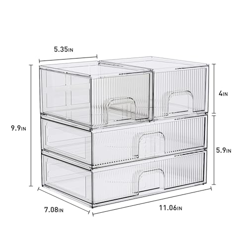 3 Pack Clear Acrylic Drawer Cosmetic Organizer N94085