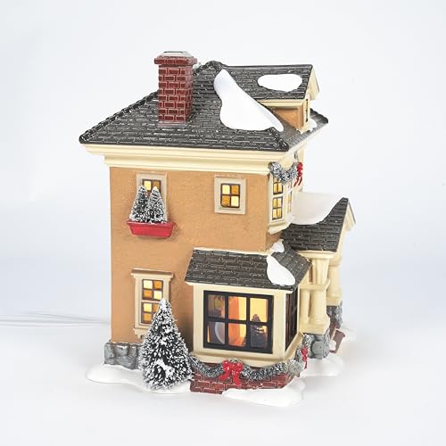 Porcelain Snow Village Lit House Y41194