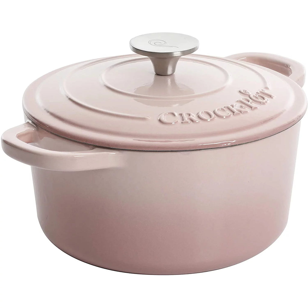 Blush Pink 5 Quart Enamel Cast Iron Dutch Oven D3795