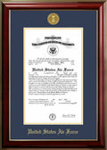 Classic Mahogany Frame with Gold Medallion A260173