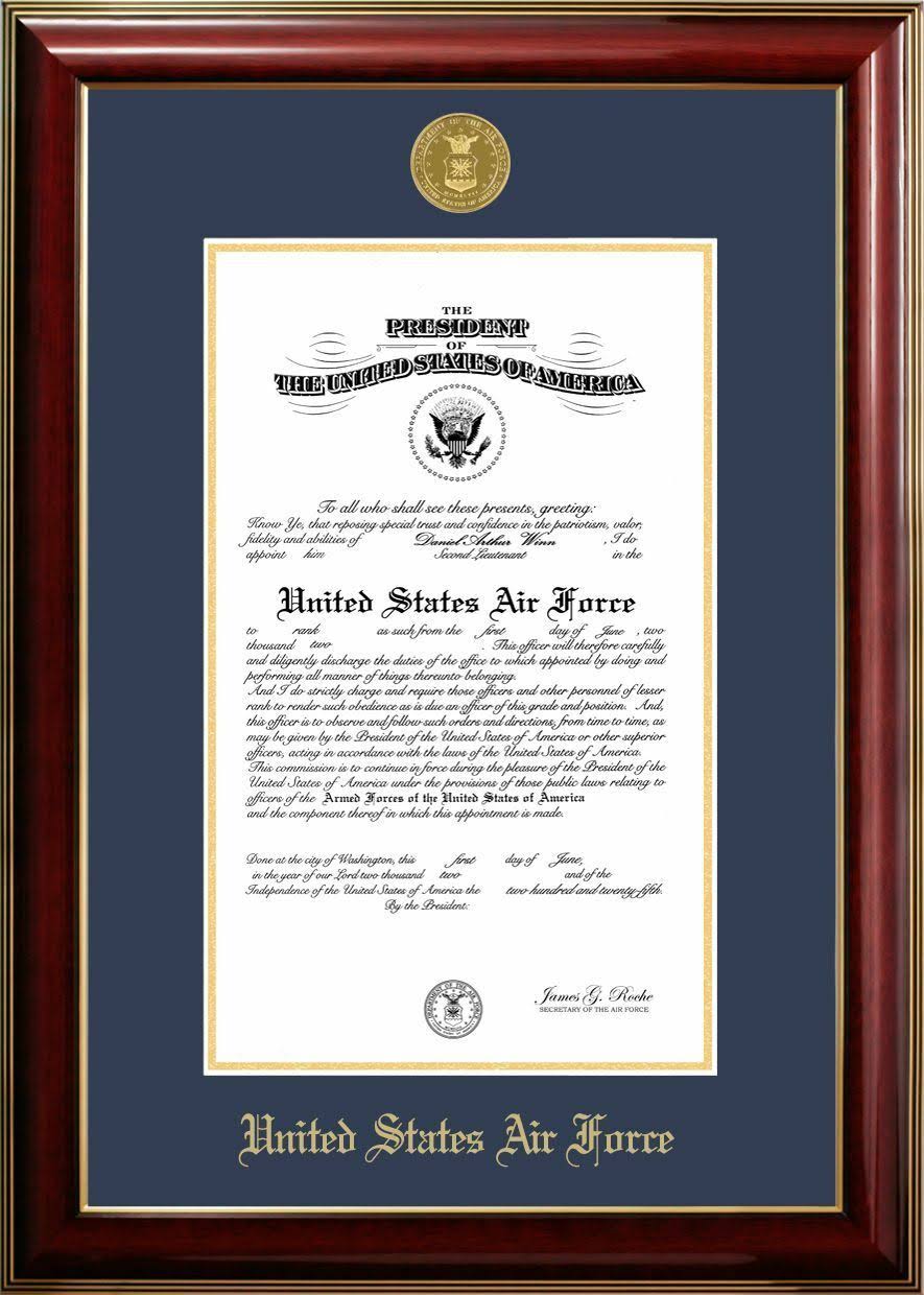 Classic Mahogany Frame with Gold Medallion A260173