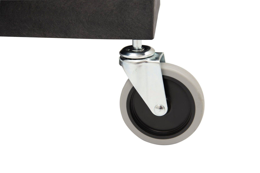 Black Two Shelf Plastic Utility Tub Cart U44116