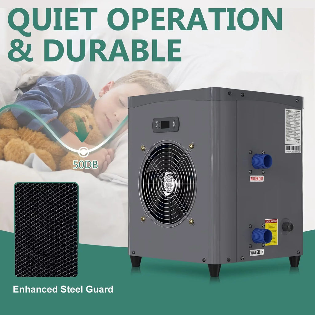 Swimming Pool Heat Pump, 14945 BTU/hr, 110V-120V/60Hz U8112